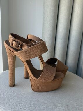 Steve Madden Brown Platform High Heel Sandals